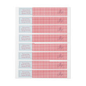 Hausgemachte Weihnachtswrap rund um das Label (Bogen)