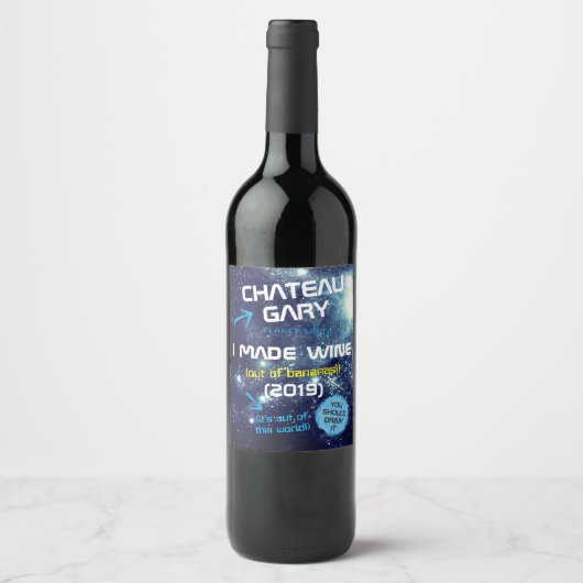 Hausgemachte Wein personalisiert Label Raum Univer Weinetikett (Vorderseite)