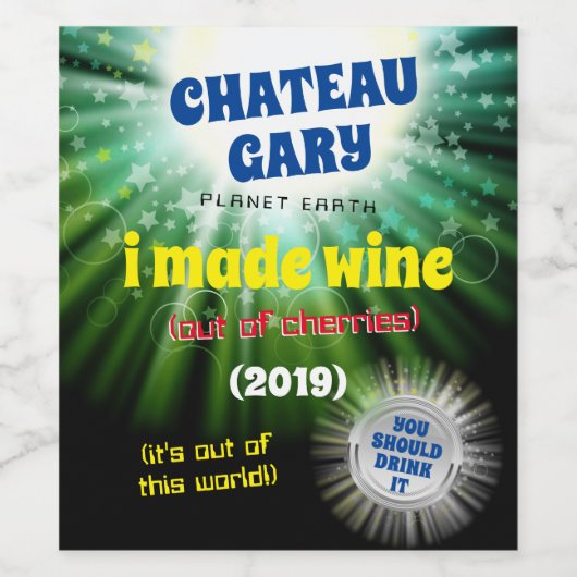 Hausgemachte Wein personalisiert Label Raum Univer Weinetikett (Einzelnes Label)