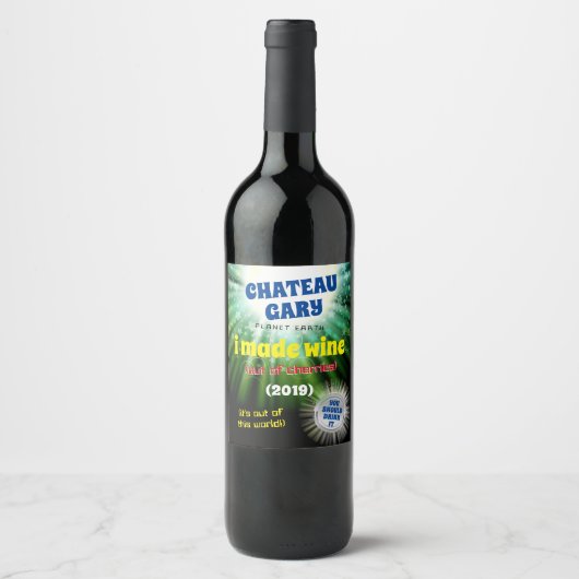 Hausgemachte Wein personalisiert Label Raum Univer Weinetikett (Vorderseite)