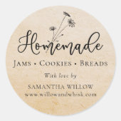 Hausgemachte Wildblume Kraft Custom Product Packag Runder Aufkleber (Vorderseite)