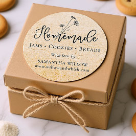Hausgemachte Wildblume Kraft Custom Product Packag Runder Aufkleber
