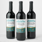 Hausgemachte Wine Warning Custom Sonnenblume Aquam Weinetikett (Flaschen)