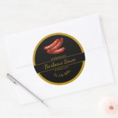 Hausgemachte Würste Barbecue Sauce GRILLEN Label Runder Aufkleber (Umschlag)