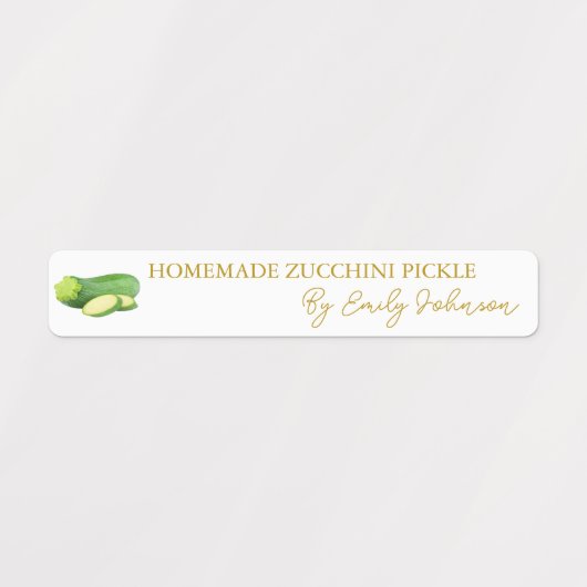 Hausgemachte Zucchini Pickle Thin Label Etiketten (Design 2)