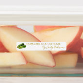 Hausgemachte Zucchini Pickle Thin Label Etiketten (Befestigt)