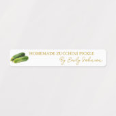 Hausgemachte Zucchini Pickle Thin Label Etiketten (Design 2)