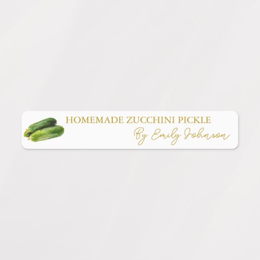 Hausgemachte Zucchini Pickle Thin Label Etiketten (Design 2)