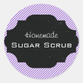 Hausgemachte Zuckermarkierung Runder Aufkleber (Vorderseite)