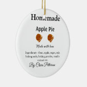 Hausgemachter Apfelkuchen aus Liebe mit Zutaten Keramik Ornament (Rechts)