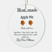 Hausgemachter Apfelkuchen aus Liebe mit Zutaten Keramik Ornament (Links)