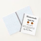 Hausgemachter Apfelkuchen aus Liebe mit Zutaten Notizblock (Innenseite)