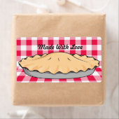 hausgemachter Kirschkuchen auf karierten Untergrün (Insitu)