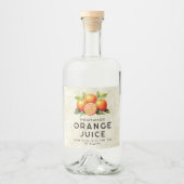 Hausgemachter Orangensaft Alkoholflaschenetikett (Vorderseite)