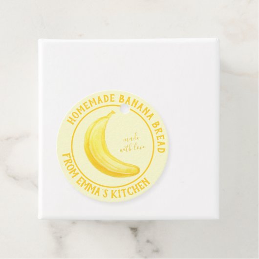 Hausgemachtes Bananenbrot - hergestellt aus Liebe Geschenkanhänger (Beispiel)