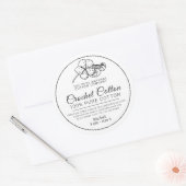 Hausgemachtes Baumwollgarn-Häkchen-Baumwollgarn Runder Aufkleber (Umschlag)