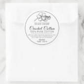 Hausgemachtes Baumwollgarn-Häkchen-Baumwollgarn Runder Aufkleber (Tasche)