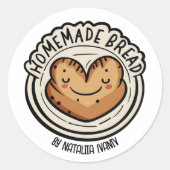 hausgemachtes Brot Runder Aufkleber (Vorderseite)