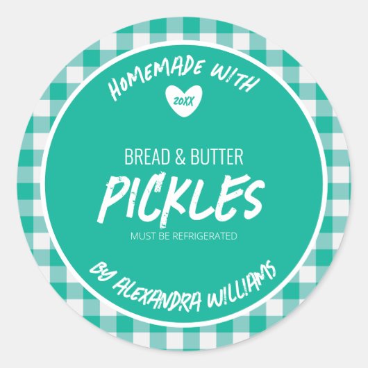 Hausgemachtes Brot und Butterpfropfen, rund aufgek Runder Aufkleber (Vorderseite)