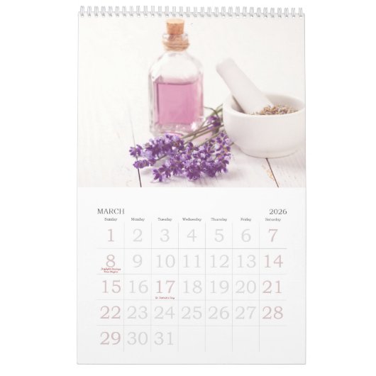 Hausgemachtes DY Wellness-Center Salon mit Jahresz Kalender (Mär 2026)