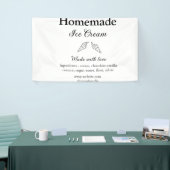 Hausgemachtes Eis und Zutaten aus Liebe Banner (Messeveranstaltung)