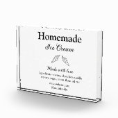 Hausgemachtes Eis und Zutaten aus Liebe Fotoblock (Rechts)