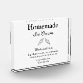 Hausgemachtes Eis und Zutaten aus Liebe Fotoblock (Links)