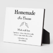 Hausgemachtes Eis und Zutaten aus Liebe Fotoplatte (Seite)