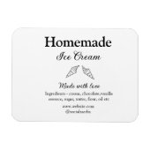 Hausgemachtes Eis und Zutaten aus Liebe Magnet (Horizontal)