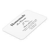 Hausgemachtes Eis und Zutaten aus Liebe Magnet (Linke Seite)