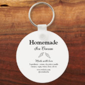 Hausgemachtes Eis und Zutaten aus Liebe Schlüsselanhänger (Vorderseite)