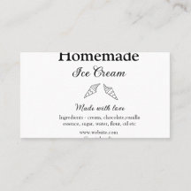 Hausgemachtes Eis und Zutaten aus Liebe