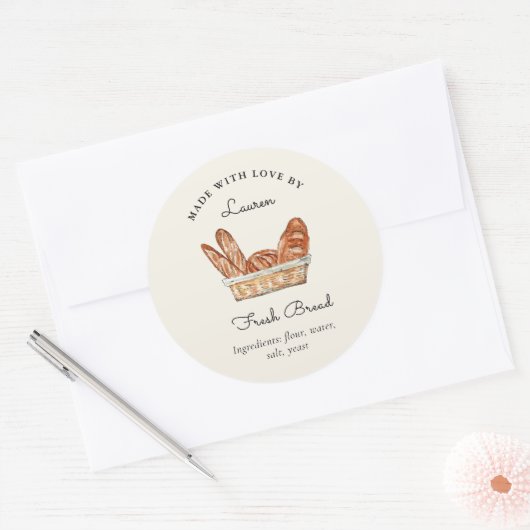 Hausgemachtes frisches Brot Runder Aufkleber (Umschlag)