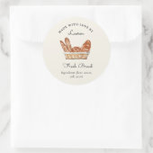 Hausgemachtes frisches Brot Runder Aufkleber (Tasche)