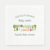 Hausgemachtes geschlechtsneutrales Babyshower-Them Serviette (Vorderseite)