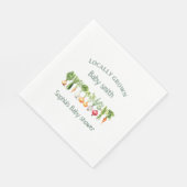 Hausgemachtes geschlechtsneutrales Babyshower-Them Serviette (Ecke)