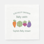 Hausgemachtes geschlechtsneutrales Babyshower-Them Serviette (Vorderseite)