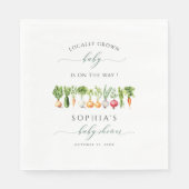 Hausgemachtes geschlechtsneutrales Babyshower-Them Serviette (Vorderseite)