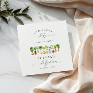 Hausgemachtes geschlechtsneutrales Babyshower-Them Serviette