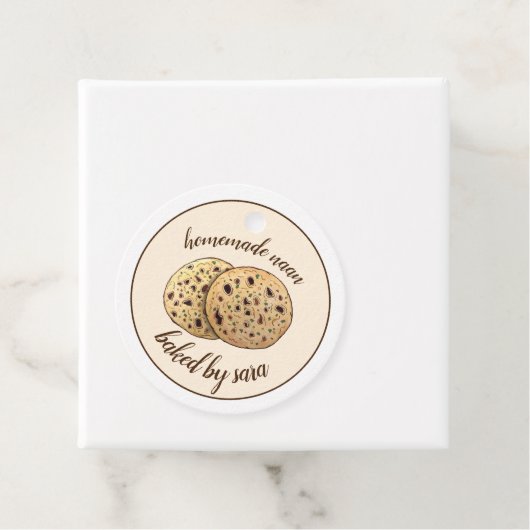 Hausgemachtes indisches Naan-Brot, hergestellt von Geschenkanhänger (Beispiel)