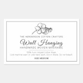 Hausgemachtes Kleidungsstück aus Baumwolle Rechteckiger Aufkleber (Vorderseite)