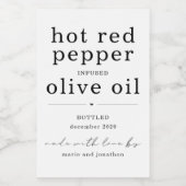 Hausgemachtes Olivenöl-Etikett - zwei Linien Weinetikett (Einzelnes Label)