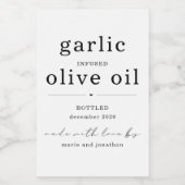 Hausgemachtes Olivenöletikett - eine Linie Weinetikett (Einzelnes Label)