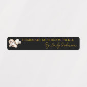 Hausgemachtes Pilzpfeifen-Siegel Etiketten (Design 2)