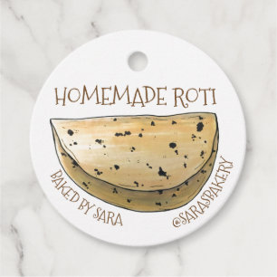 Hausgemachtes Roti Indian Chapati Brot, von Geschenkanhänger