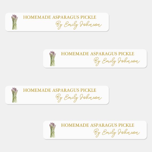 Hausgemachtes Spargel-Siegel Etiketten (Gruppe)