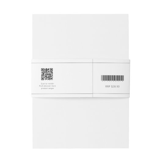 Hausgemachtes Vanille-Kokosnuss-Bauchband Einladungsbanderole (Rückseitenbeispiel)