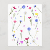 HAUSHALT 100. Geburtstagspartei Wildblume Einladun (Rückseite)