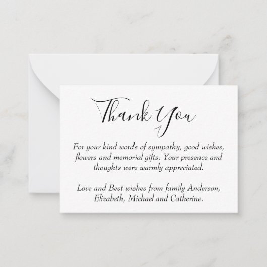 HAUSHALT 100 x Dankeschön Gedenkkarten Mitteilungskarte (Vorderseite)