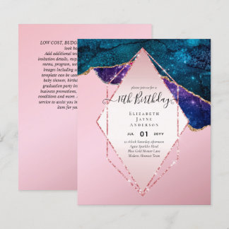 HAUSHALT 16. Geburtstag Glittery AGATE Sparkle Ein